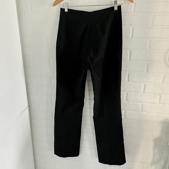 Joseph Ribkoff Black floral paisley laser cut hem Mid rise Pants Size 12 - Picture 6 of 9